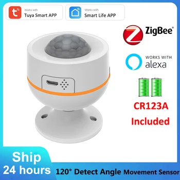 Tuya Smart ZigBee Akumulatoru, USB PIR Kustības Sensoru Detektoru 10M Attāluma 120° Atklāt Leņķis, Kustības Sensors Alexa Creat Rutīnas