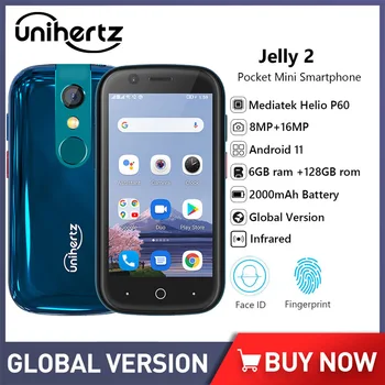 Unihertz Mini Triecienizturīgs Viedtālrunis Pokcket Android Helio P60 Globālo Versiju Atbloķēt Mobilos Telefonus, 6G RAM 128G ROM Mobilais