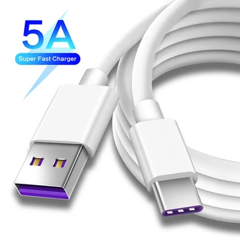 USB C Kabeli 5.A Supercharge USB Type C Kabelis 1m 0.25 m P40 P30 P20 Mate 30 20 Pro Ātri Ātrās Uzlādes Lādētāja Vads