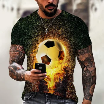Vasaras Vīriešu T-Krekli Pasaules Futbola 3D Drukāšanas Footbal Komandas O-veida kakla Īsām Piedurknēm Modes Streetwear Topi Lielgabarīta Apģērbu