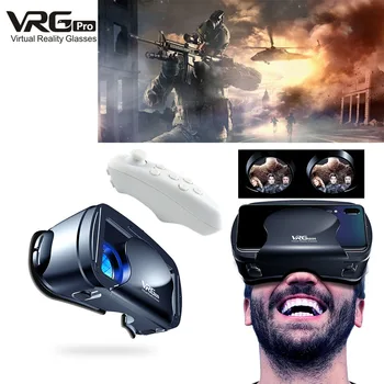 VRG Pro Virtuālā Realitāte 3D VR Austiņas Smart Brilles, Ķivere par Viedtālruņiem, Mobilo Telefonu, Mobilo 5-7 Collas Binoklis ar Kontroles