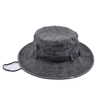 YIJAY vīriešu bob vasaras kausa cepures āra zvejas platām malām cepure UV protecction klp vīriešu pārgājienu sombrero gorro saules cepure vīriešiem